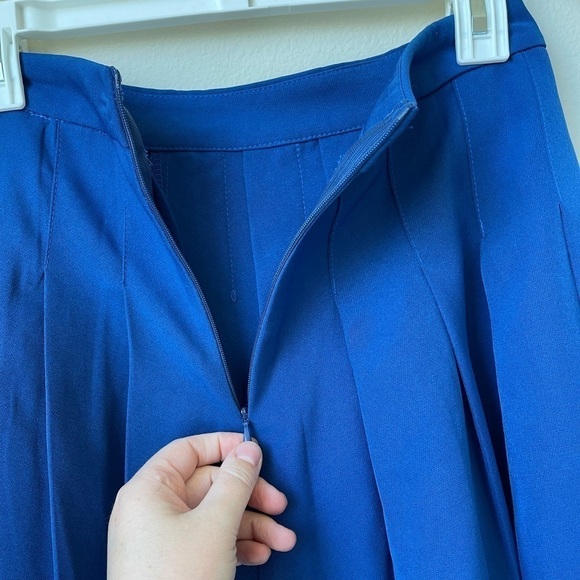 Princess Polly Pleated Blue Mini Skirt Size 4 - Picture 7 of 9